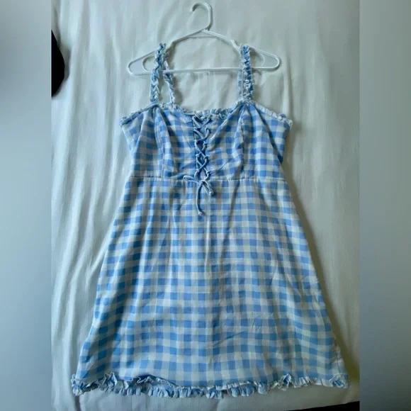 princess polly baby blue dress Kimchi Blue Wesley Gingham Halter Dress in Pink Combo, Women's at Urban  Outfitters